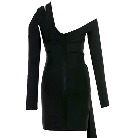 -SOLD- Juliana Black Cut Out Dress - Picture 3 of 4